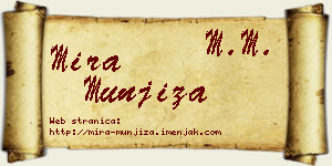 Mira Munjiza vizit kartica